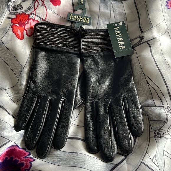 Ralph Lauren Accessories - Ralph Lauren Genuine Black Leather Gloves Brand New